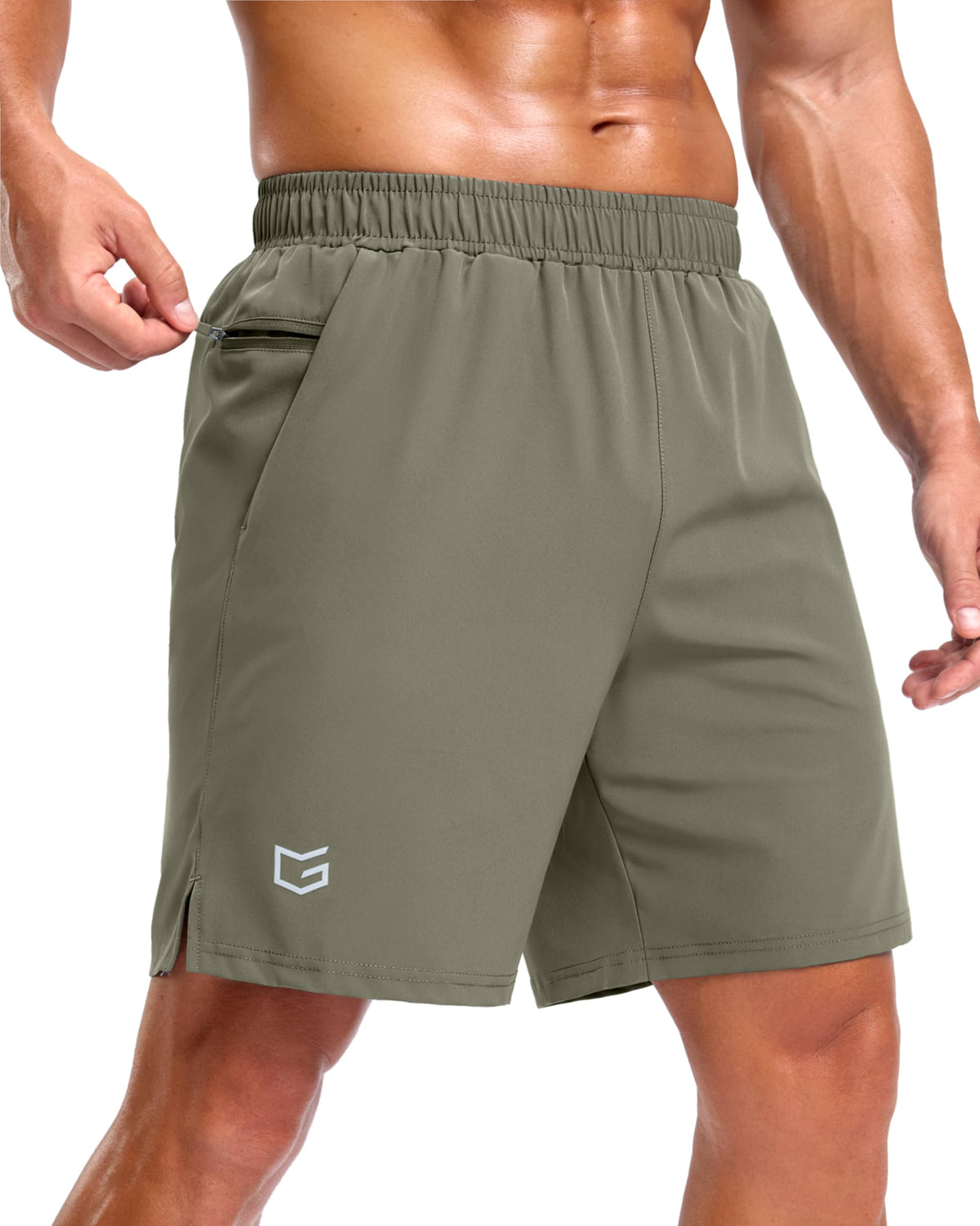 G Gradual Men's Athletic Running Shorts with 2 Zipper Pockets 7"/ 5"/ 9"