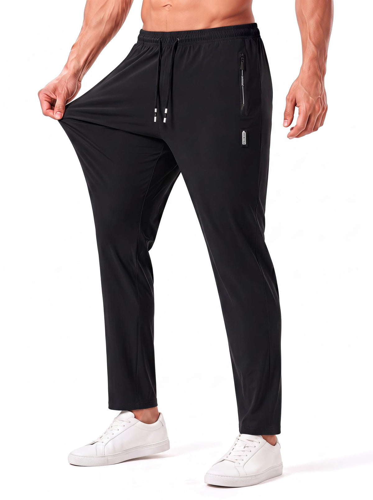 Men's Athletic Pants Lightweight Sweatpants Zipper Pockets