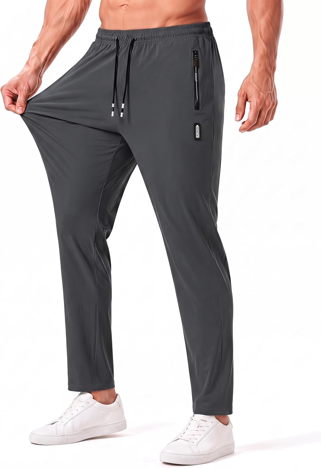 Men's Athletic Pants Lightweight Sweatpants Zipper Pockets
