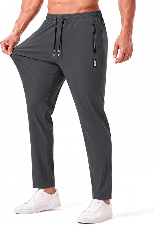Men's Athletic Pants Lightweight Sweatpants Zipper Pockets