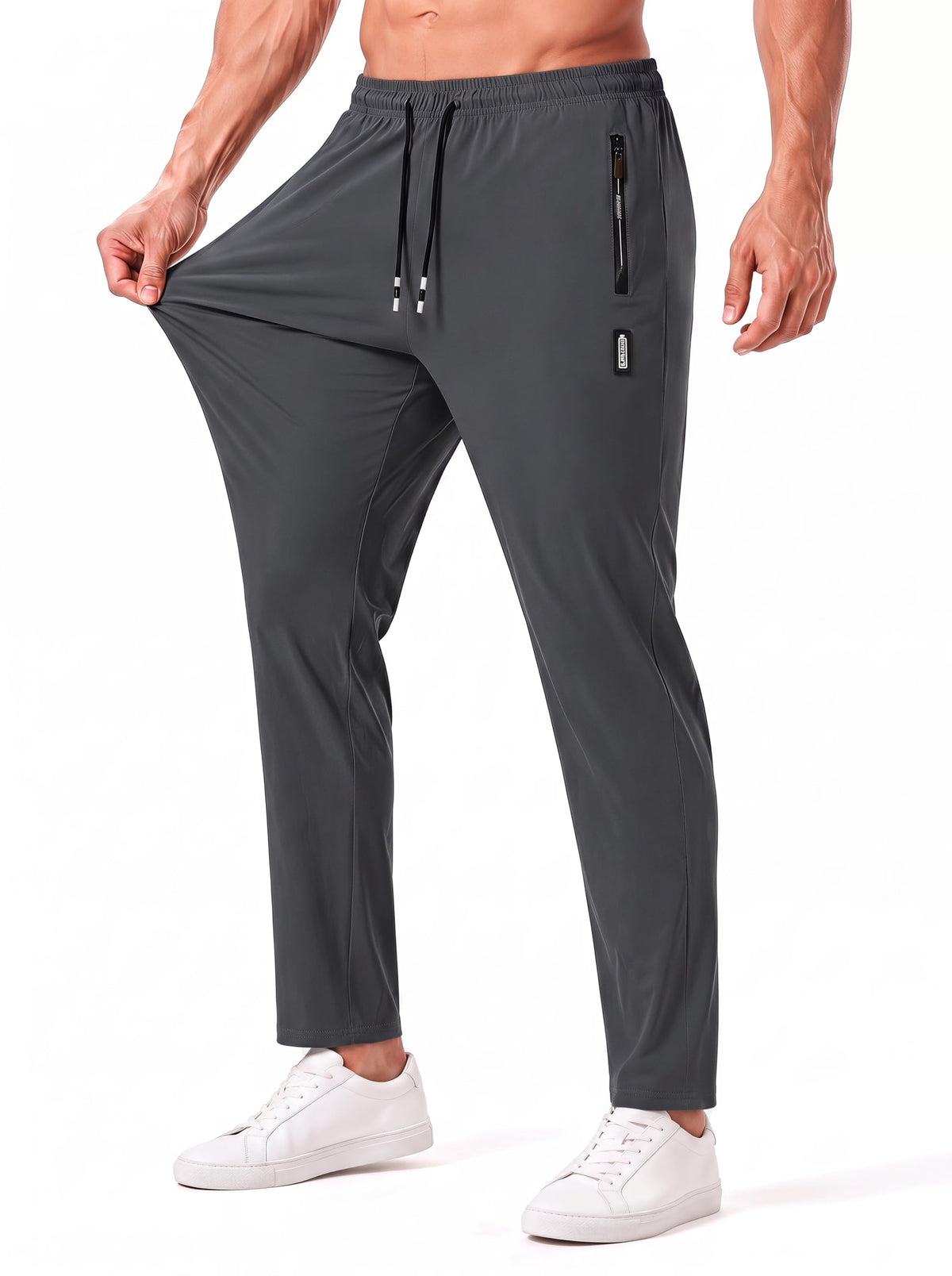 Men's Athletic Pants Lightweight Sweatpants Zipper Pockets
