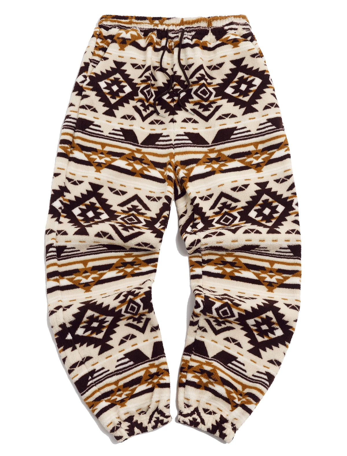 ZAFUL Men Fluffy Teddy Fuzzy Pajama Pants Plush Loungewear Trousers with Pockets