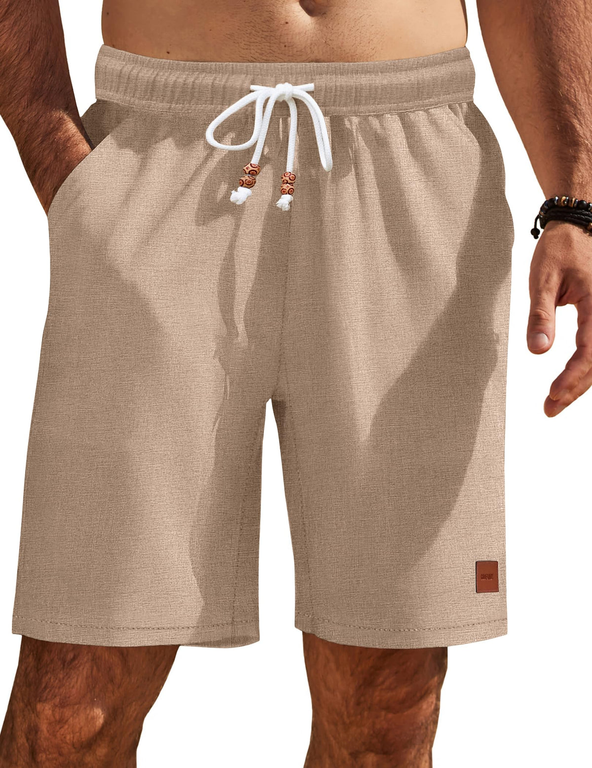 COOFANDY Mens Summer Beach Shorts Casual Vacation Shorts Drawstring Shorts