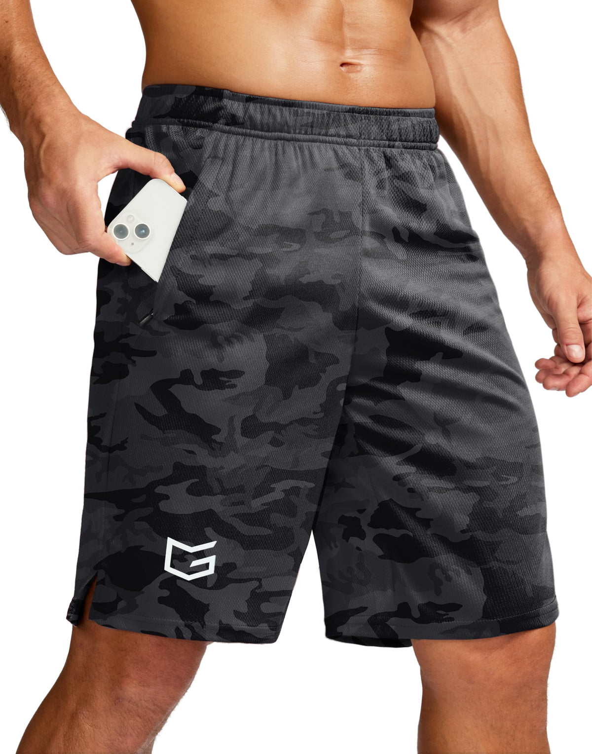 G Gradual Men's 5"/ 7"/ 9" Workout Running Shorts with Zip Pockets