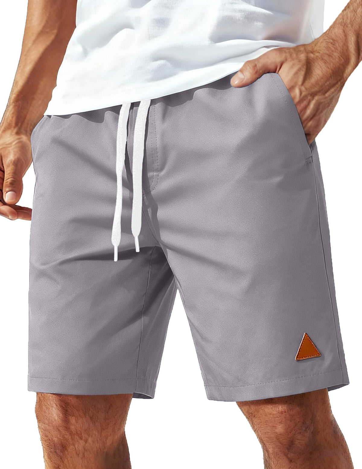 COOFANDY Mens 9" Casual Shorts with Zipper Pockets Lightweight Chino Shorts