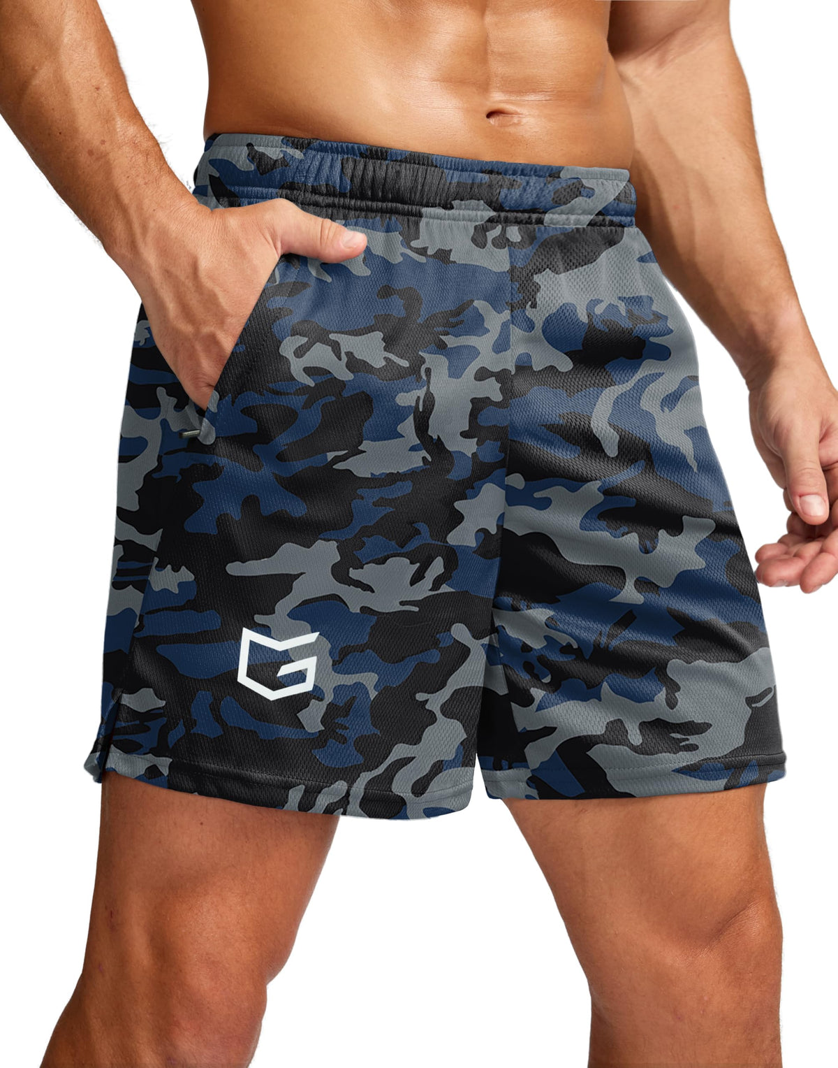 G Gradual Men's 5"/ 7"/ 9" Workout Running Shorts with Zip Pockets