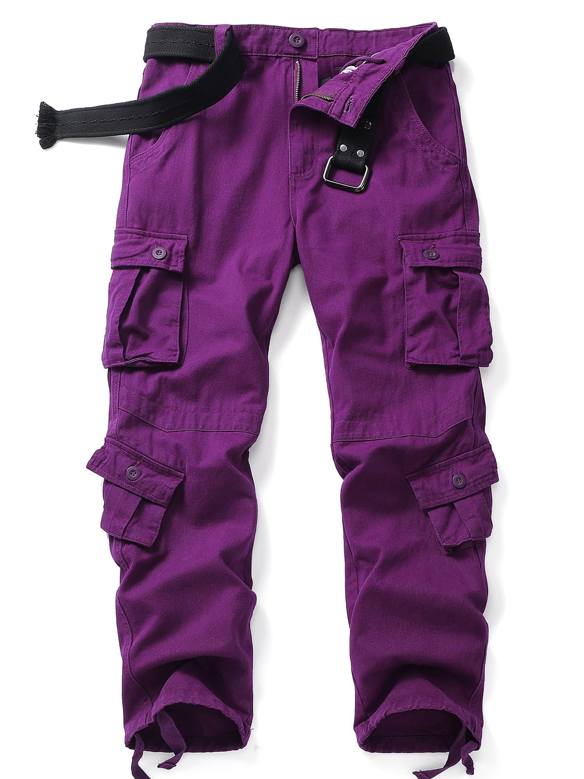 Men's Camo Cargo Work Pants Cotton Tactical Ripstop Casual Combat Pants with 8 Pockets