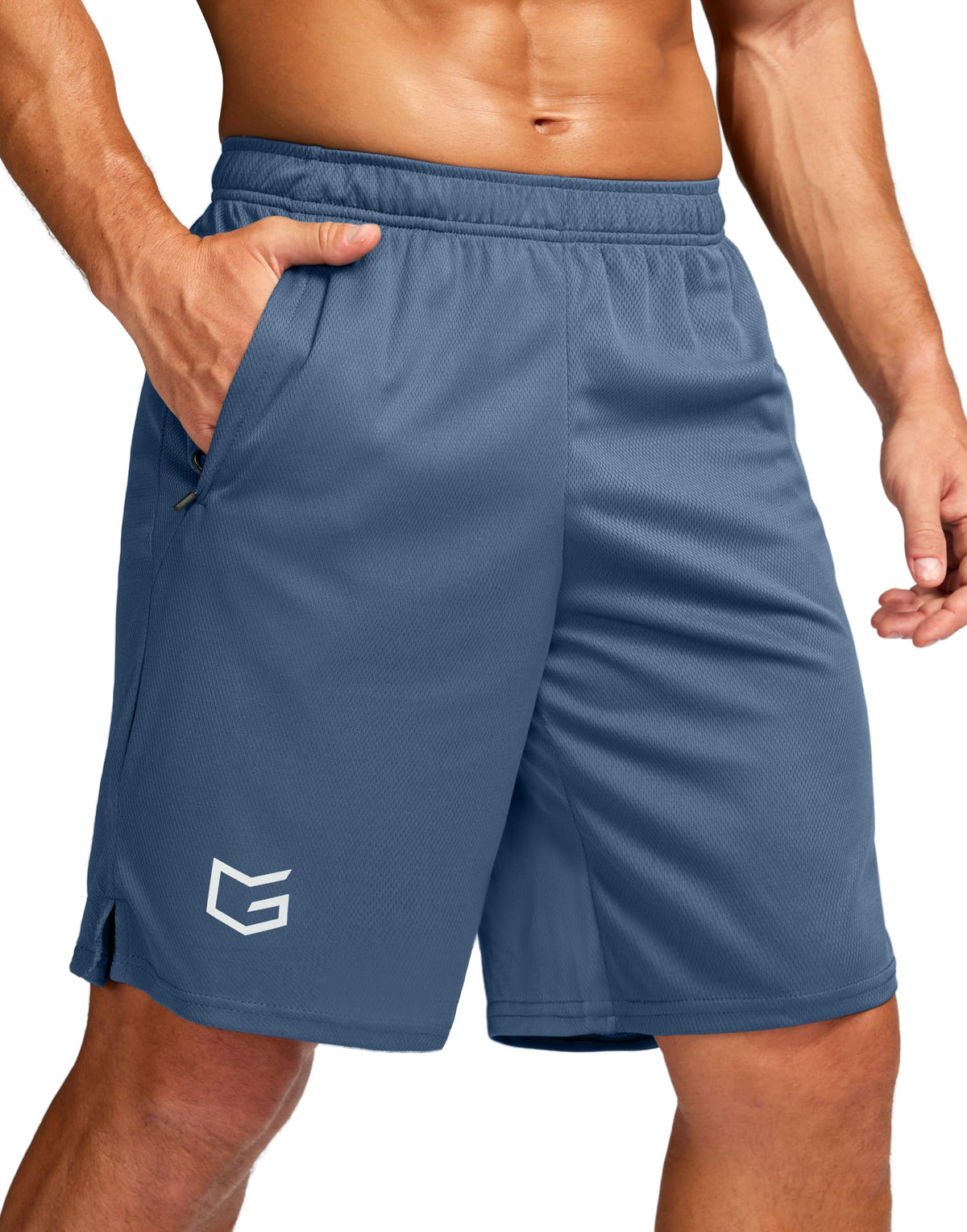 G Gradual Men's 5"/ 7"/ 9" Workout Running Shorts with Zip Pockets