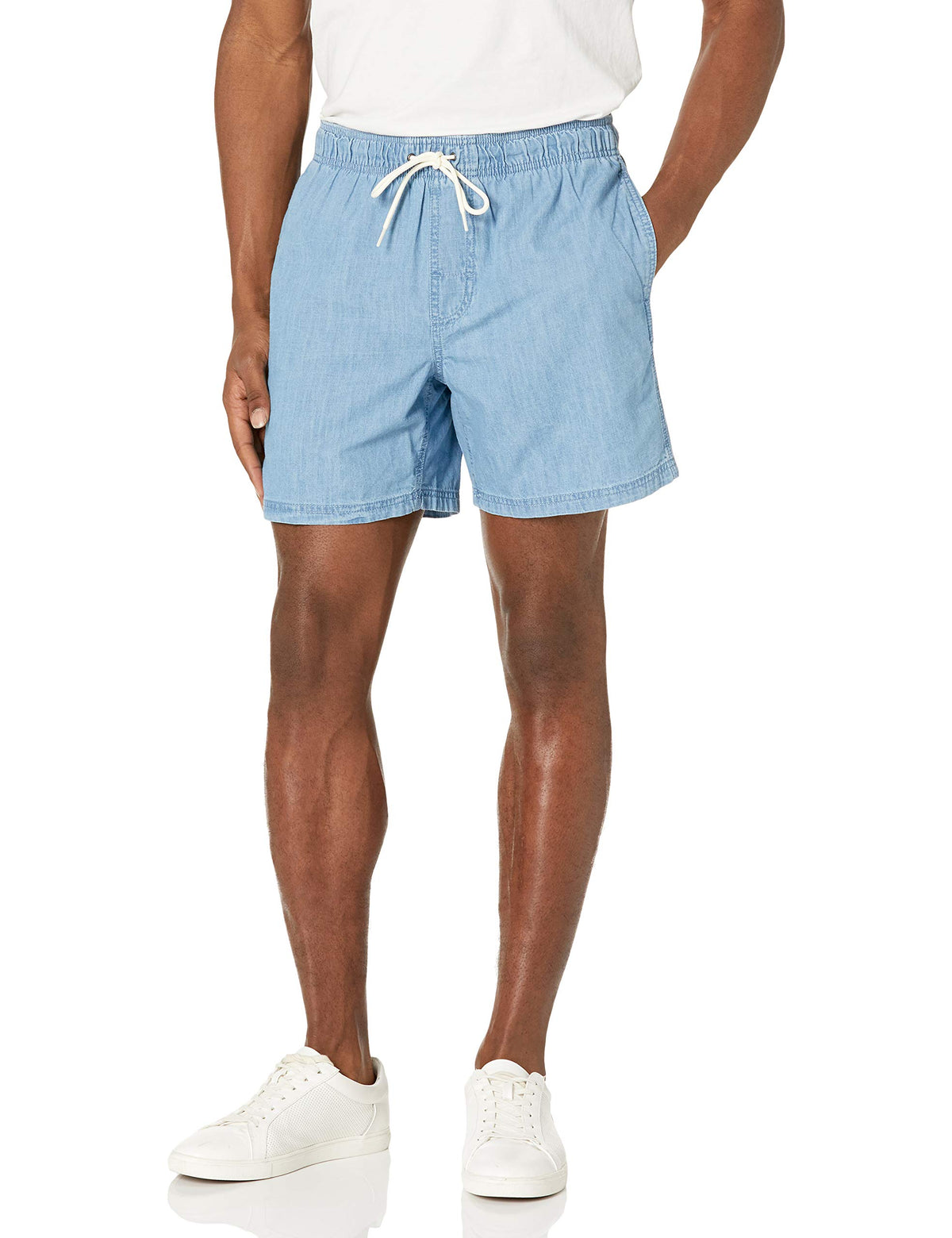 Amazon Essentials Men's 6" Inseam Regular Fit Drawstring Shorts with Elastic Waist and Pockets