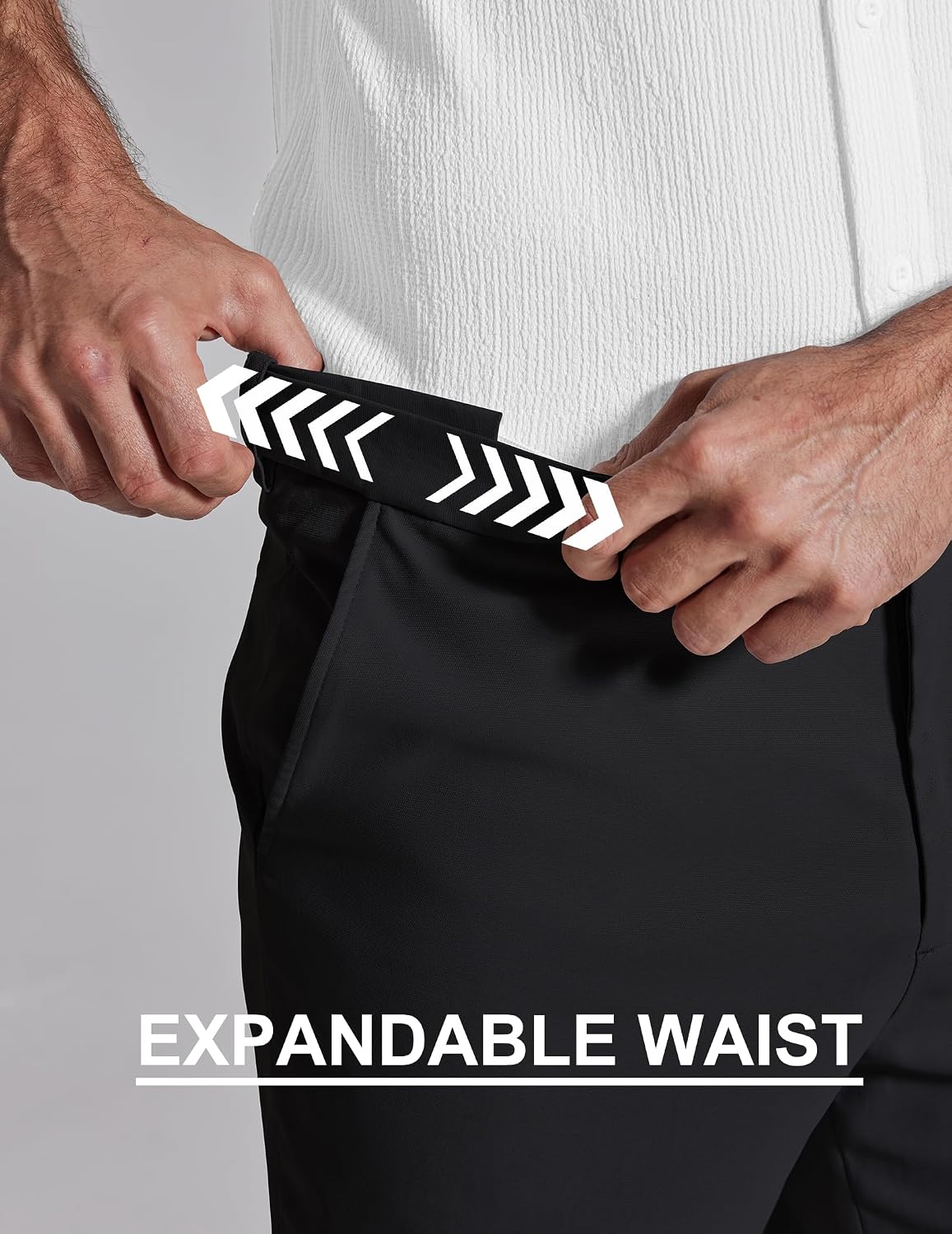 COOFANDY Mens Classic Dress Pants Expandable Waist Suit Pants Casual Slacks