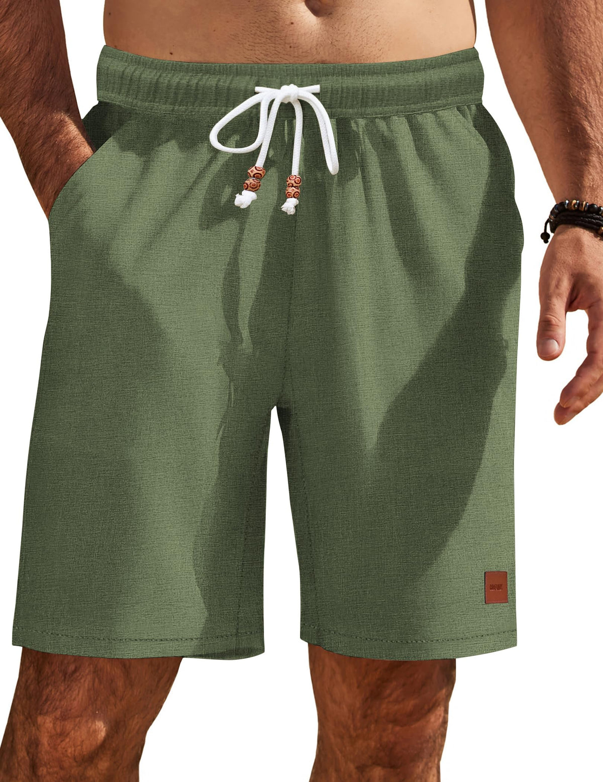 COOFANDY Mens Summer Beach Shorts Casual Vacation Shorts Drawstring Shorts