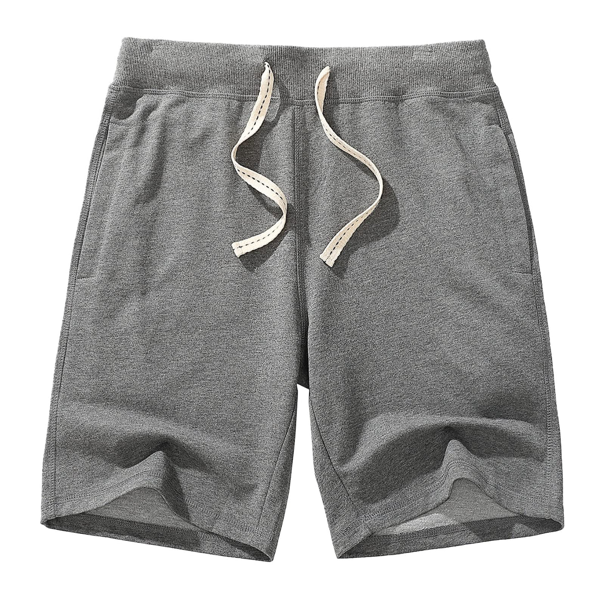 AMY COULEE Mens Casual Classic Cotton Sweat Shorts with Pockets