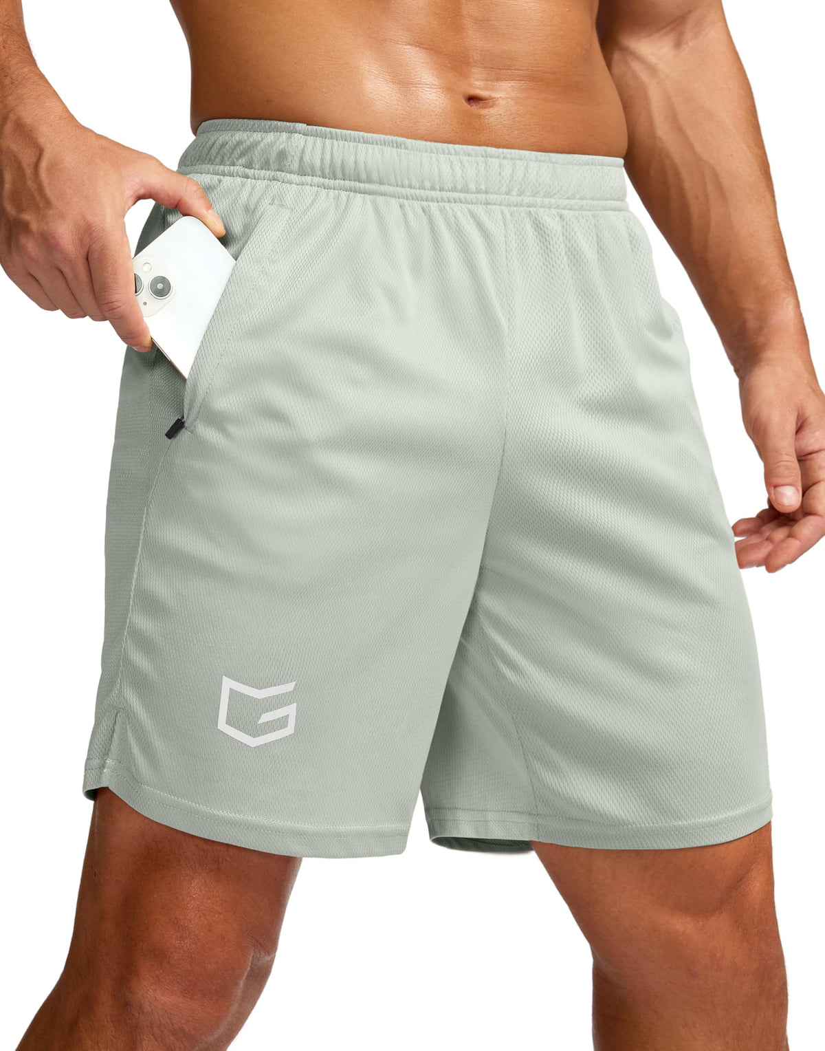G Gradual Men's 5"/ 7"/ 9" Workout Running Shorts with Zip Pockets