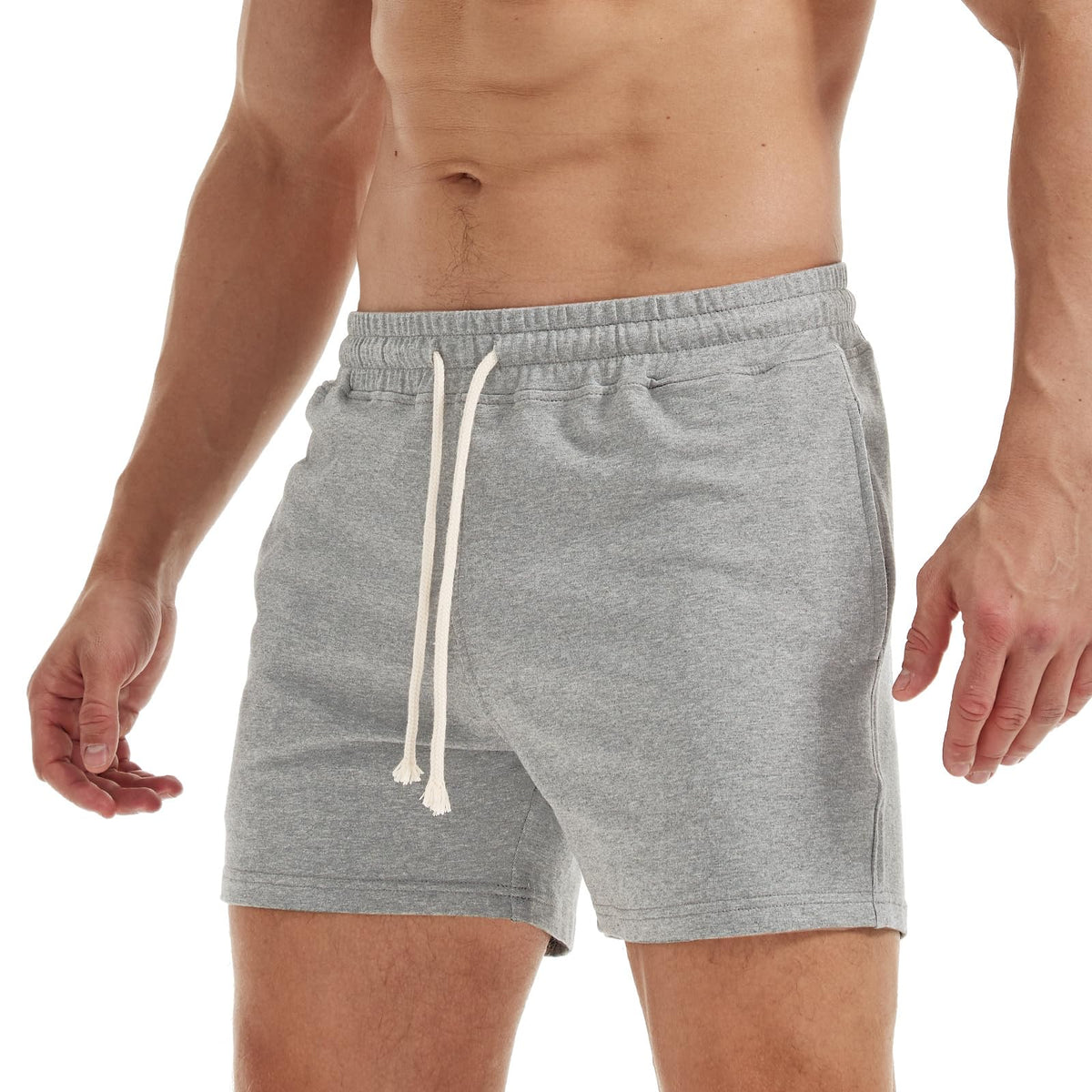 AIMPACT Men's Cotton Workout Shorts 5"/7" Sweat Athletic Gym with Pockets