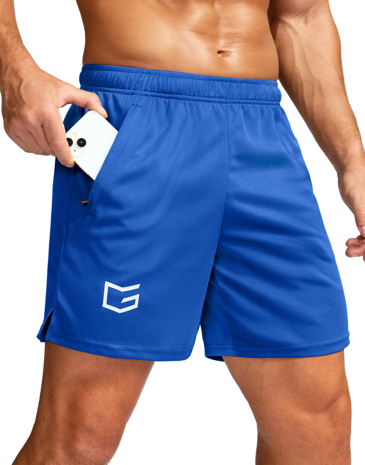 G Gradual Men's 5"/ 7"/ 9" Workout Running Shorts with Zip Pockets