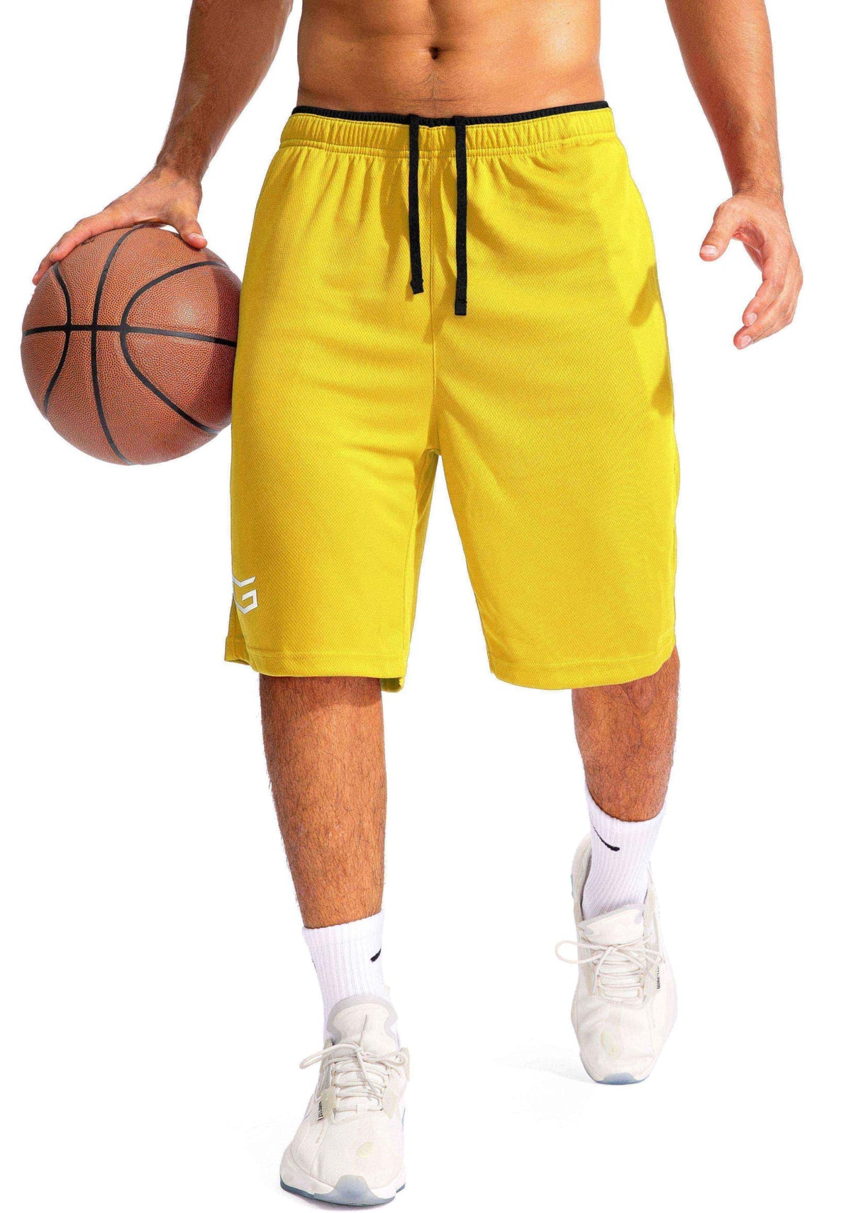 G Gradual Men's 11" Long Basketball Athletic Shorts with Zipper Pockets