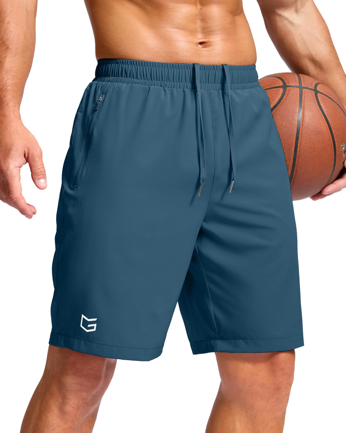 G Gradual Men's Athletic Running Shorts with 2 Zipper Pockets 7"/ 5"/ 9"