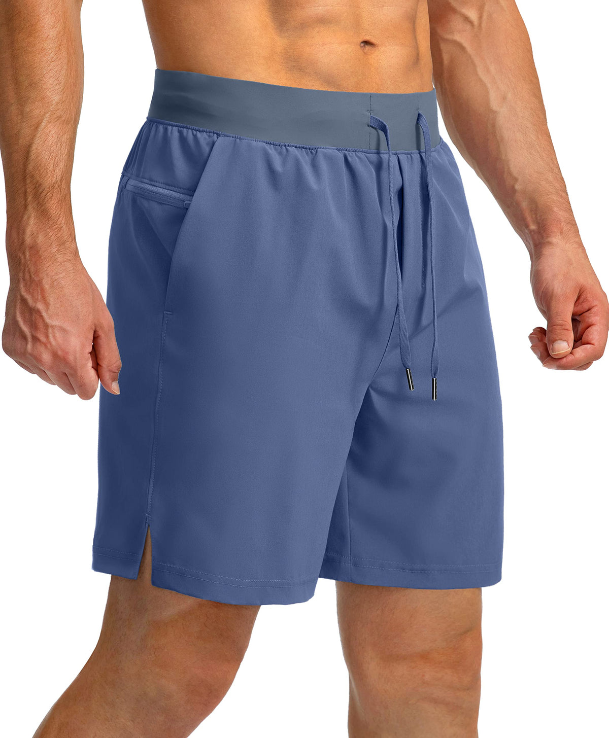 Soothfeel Men's Athletic Running Shorts Zipper Pockets 9"/7"/5 Workout Gym