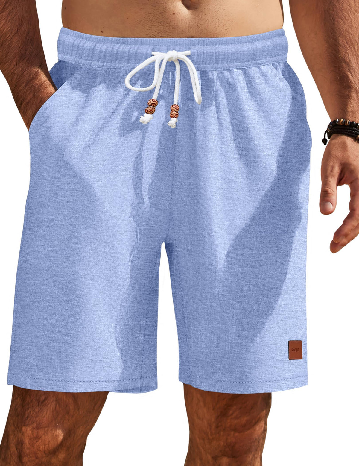 COOFANDY Mens Summer Beach Shorts Casual Vacation Shorts Drawstring Shorts