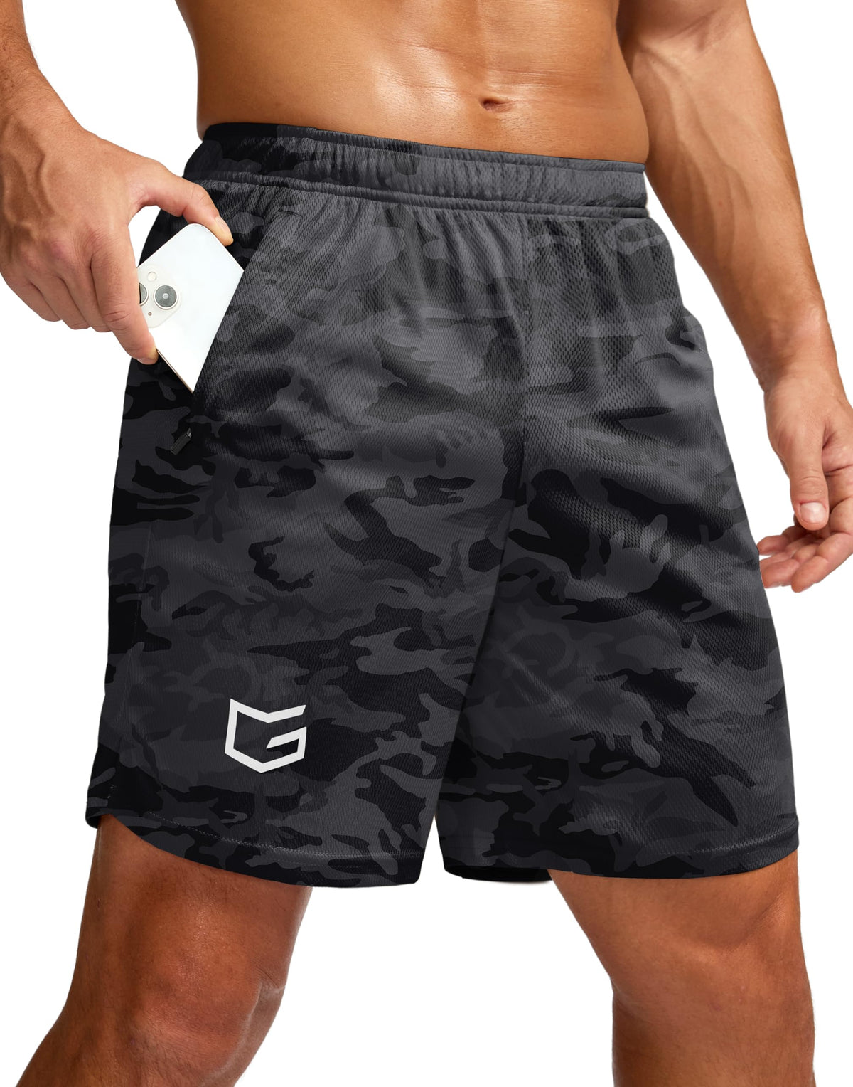 G Gradual Men's 5"/ 7"/ 9" Workout Running Shorts with Zip Pockets