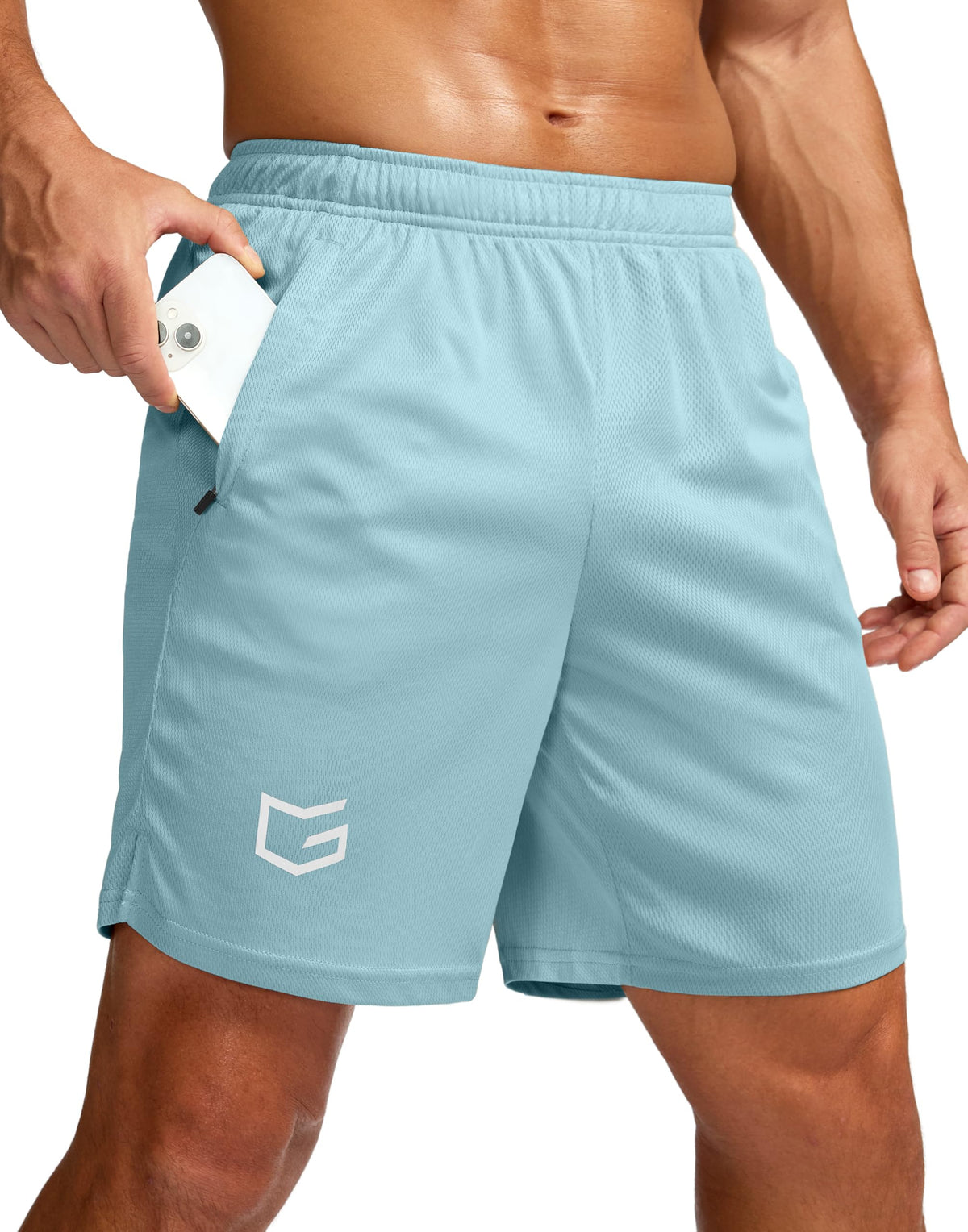 G Gradual Men's 5"/ 7"/ 9" Workout Running Shorts with Zip Pockets
