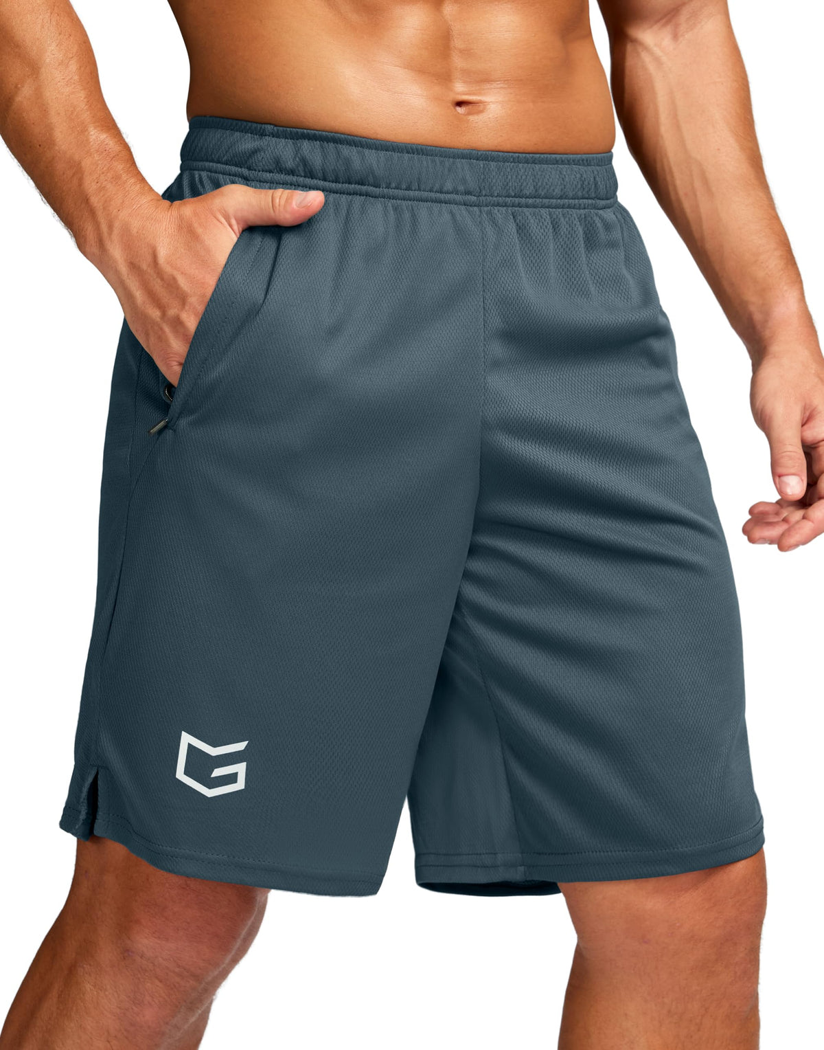 G Gradual Men's 5"/ 7"/ 9" Workout Running Shorts with Zip Pockets