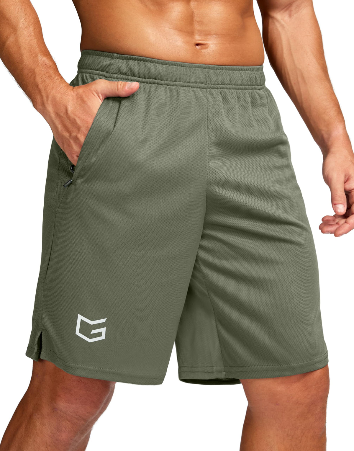 G Gradual Men's 5"/ 7"/ 9" Workout Running Shorts with Zip Pockets