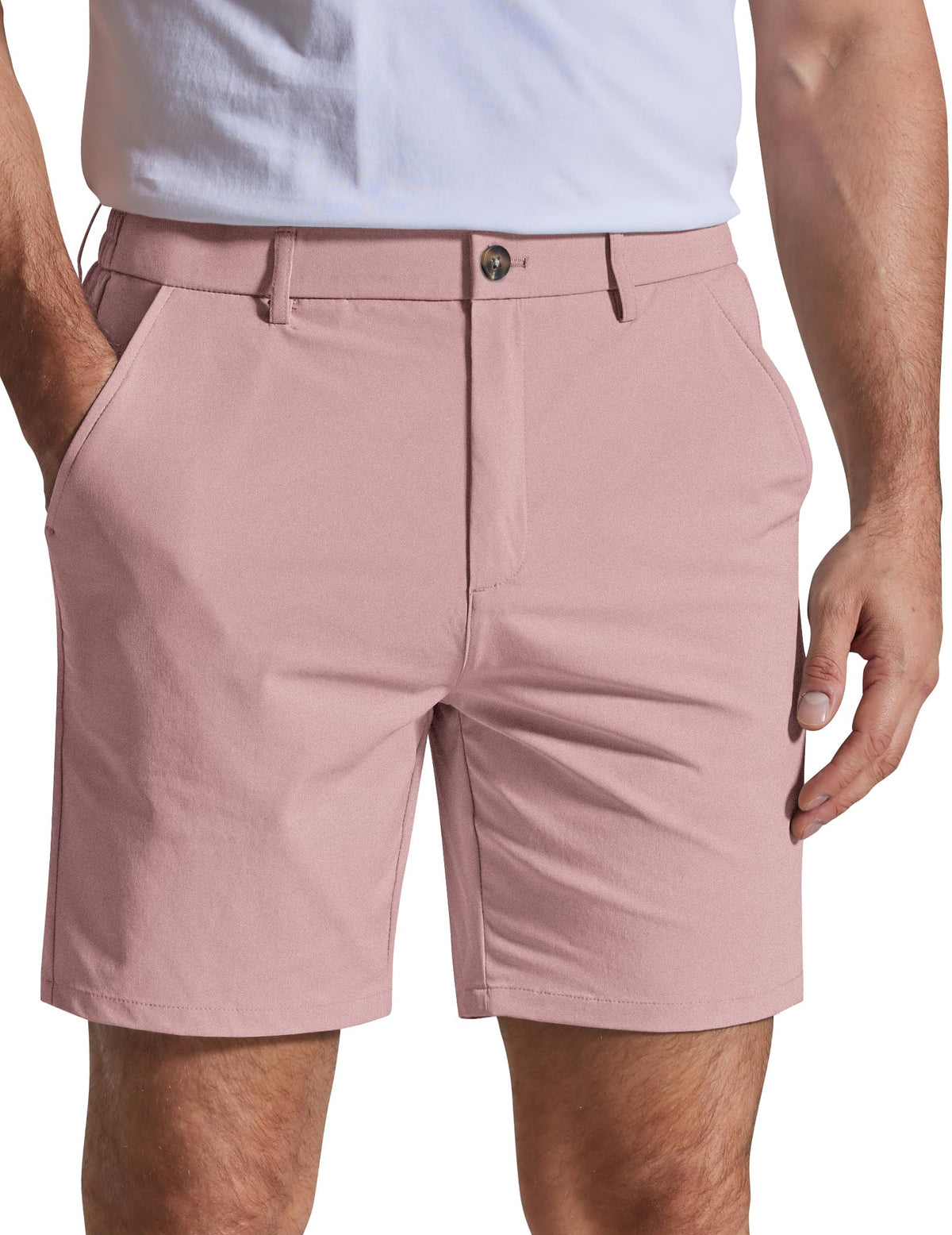 COOFANDY Men Casual Shorts 7" Stretch Quick Dry Golf Shorts with 4 Pockets
