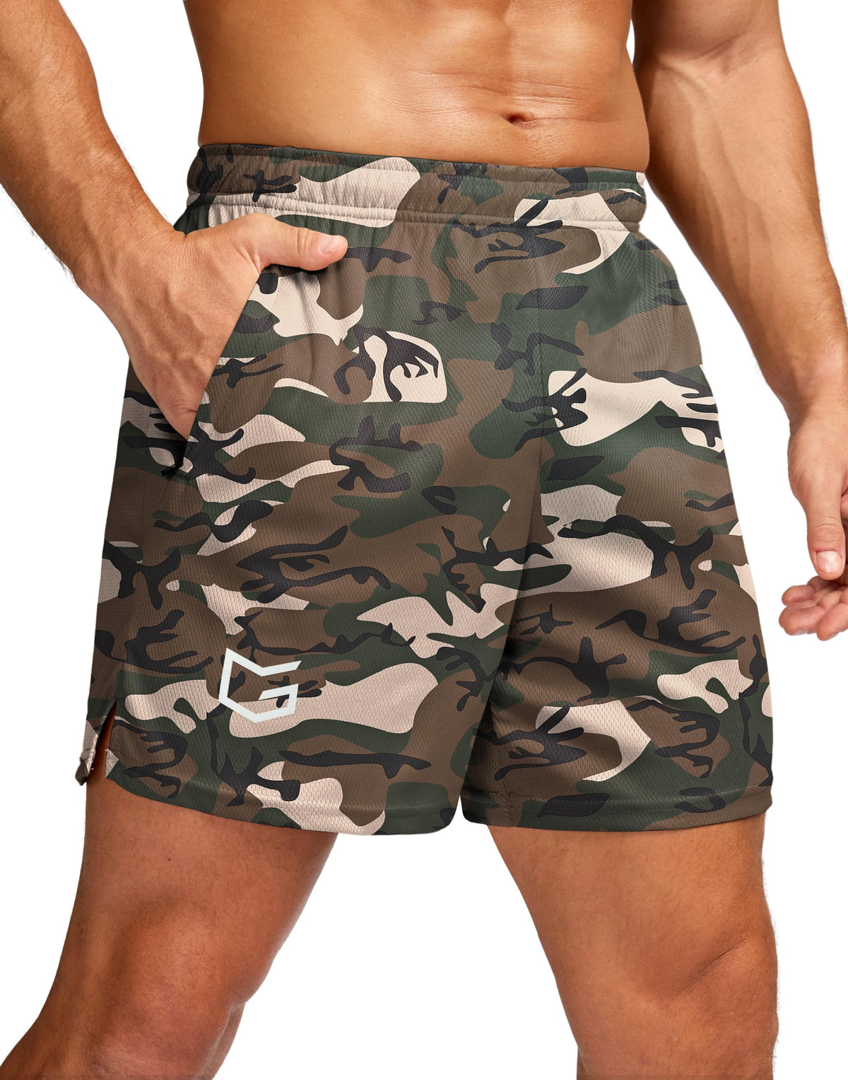 G Gradual Men's 5"/ 7"/ 9" Workout Running Shorts with Zip Pockets