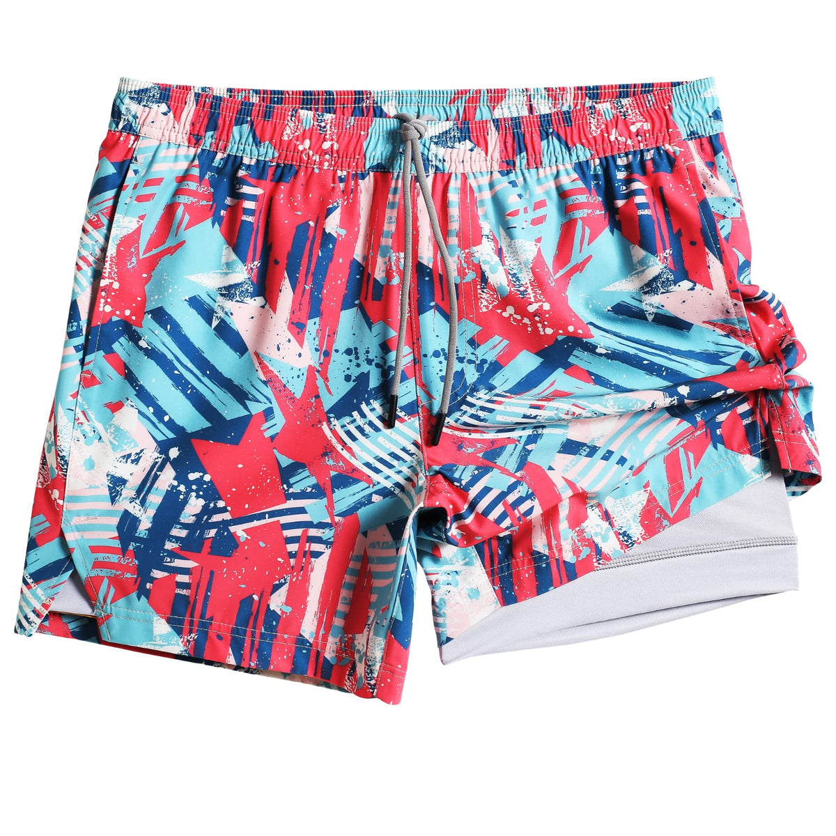 maamgic Mens 5" Gym Running Shorts for Men 2 in 1 Quick Dry Workout Athletic Shorts