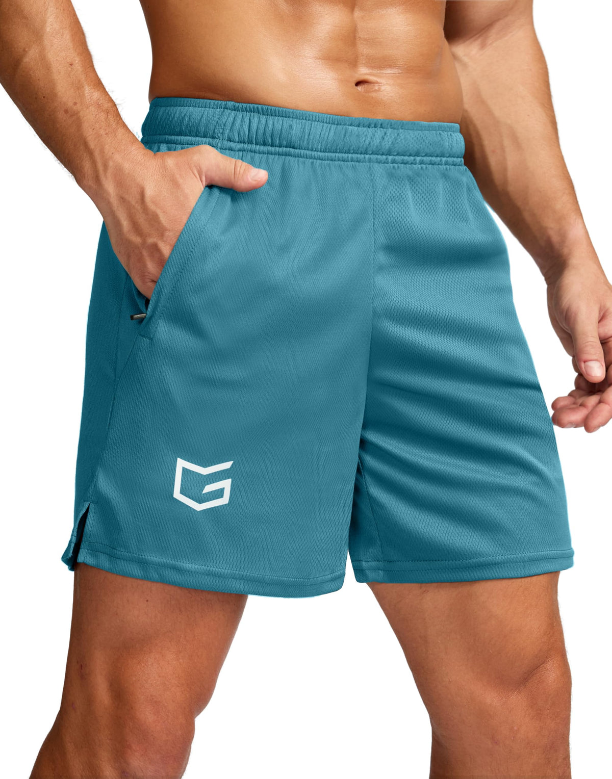 G Gradual Men's 5"/ 7"/ 9" Workout Running Shorts with Zip Pockets