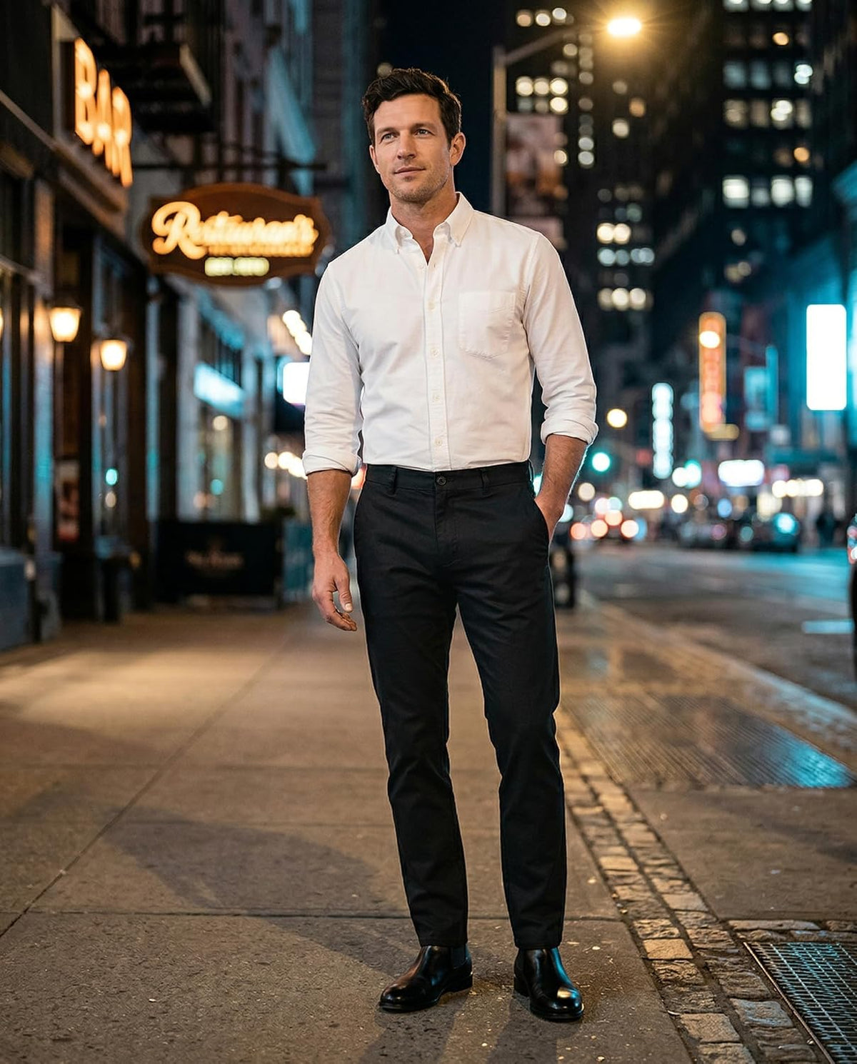 Plaid&Plain Men’s Slim Fit Khaki Pants Men’s Tapered Chino Pants