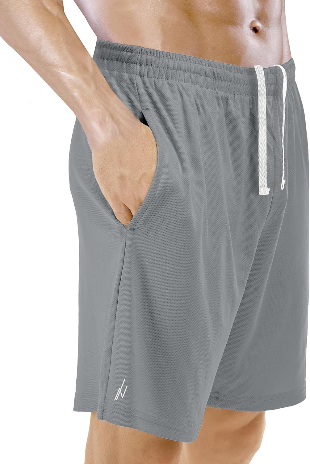 NY Threads 5 Pack Breathable Mesh Mens Athletic Shorts Loose-Fit Gym Shorts