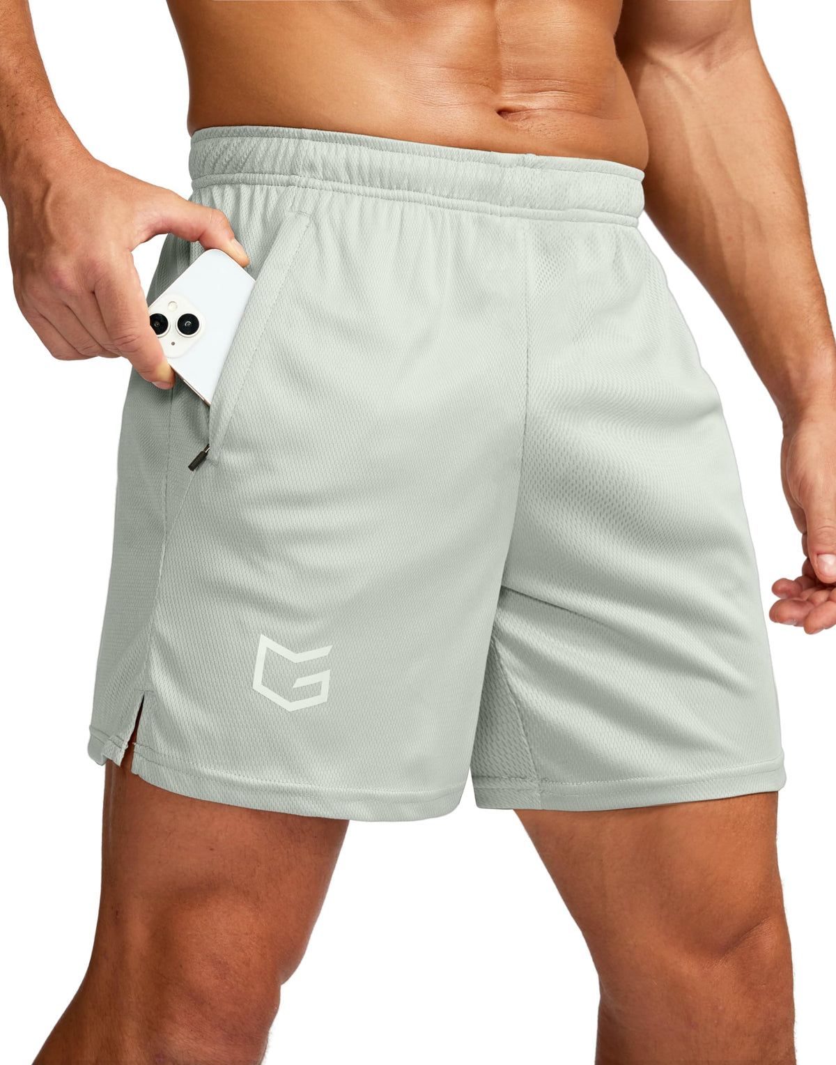 G Gradual Men's 5"/ 7"/ 9" Workout Running Shorts with Zip Pockets