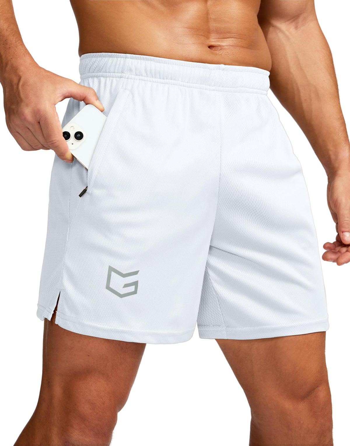 G Gradual Men's 5"/ 7"/ 9" Workout Running Shorts with Zip Pockets