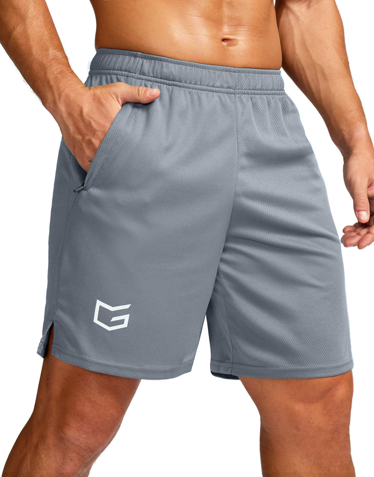 G Gradual Men's 5"/ 7"/ 9" Workout Running Shorts with Zip Pockets