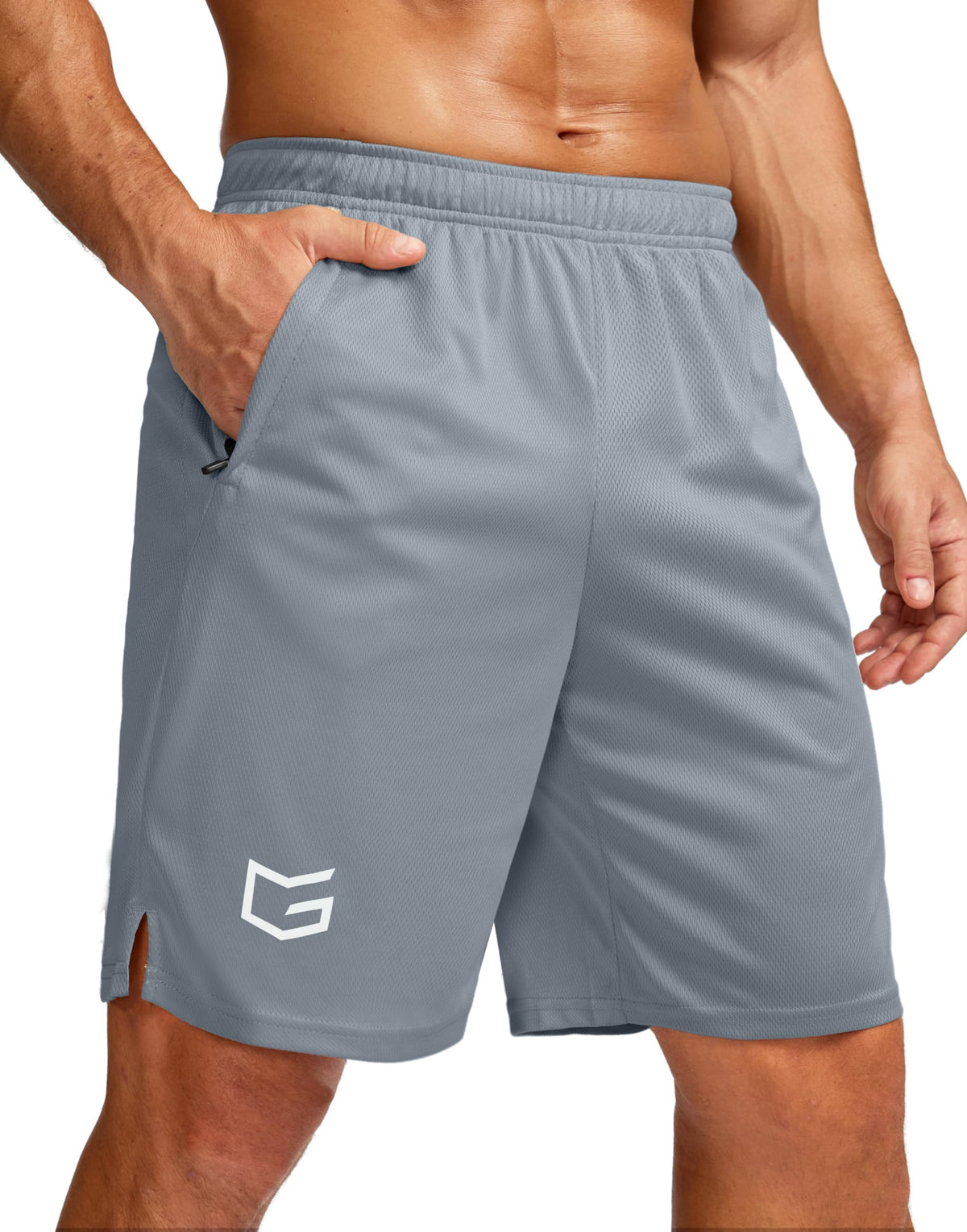 G Gradual Men's 5"/ 7"/ 9" Workout Running Shorts with Zip Pockets
