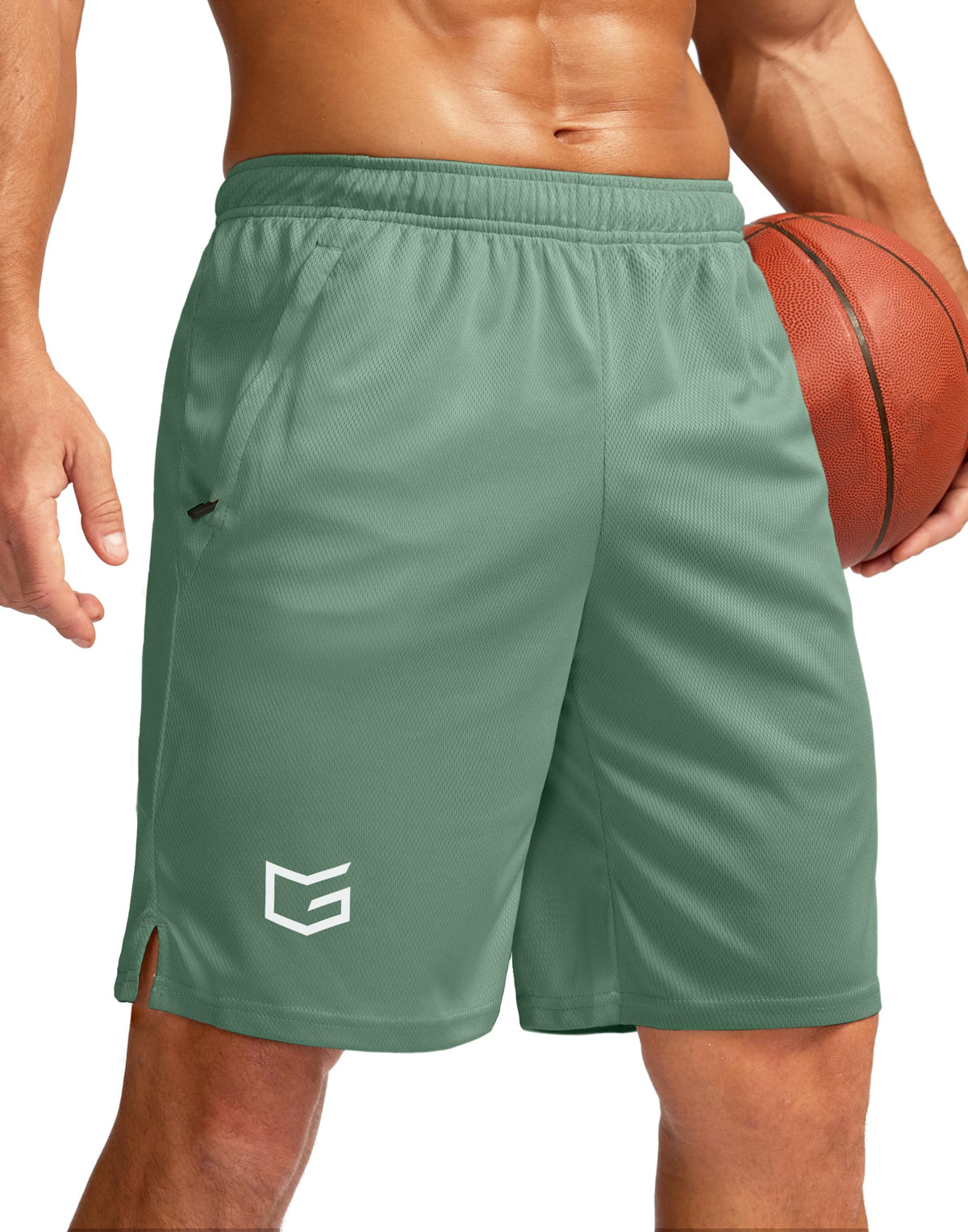 G Gradual Men's 5"/ 7"/ 9" Workout Running Shorts with Zip Pockets
