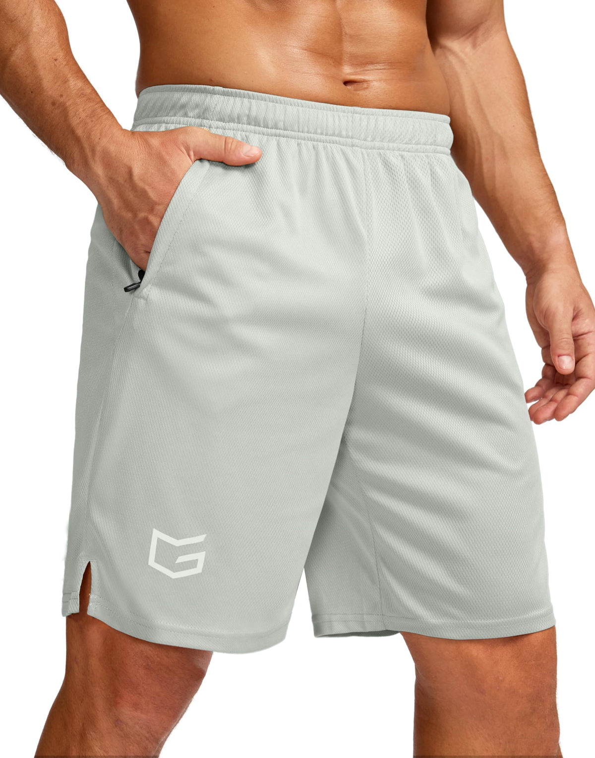 G Gradual Men's 5"/ 7"/ 9" Workout Running Shorts with Zip Pockets