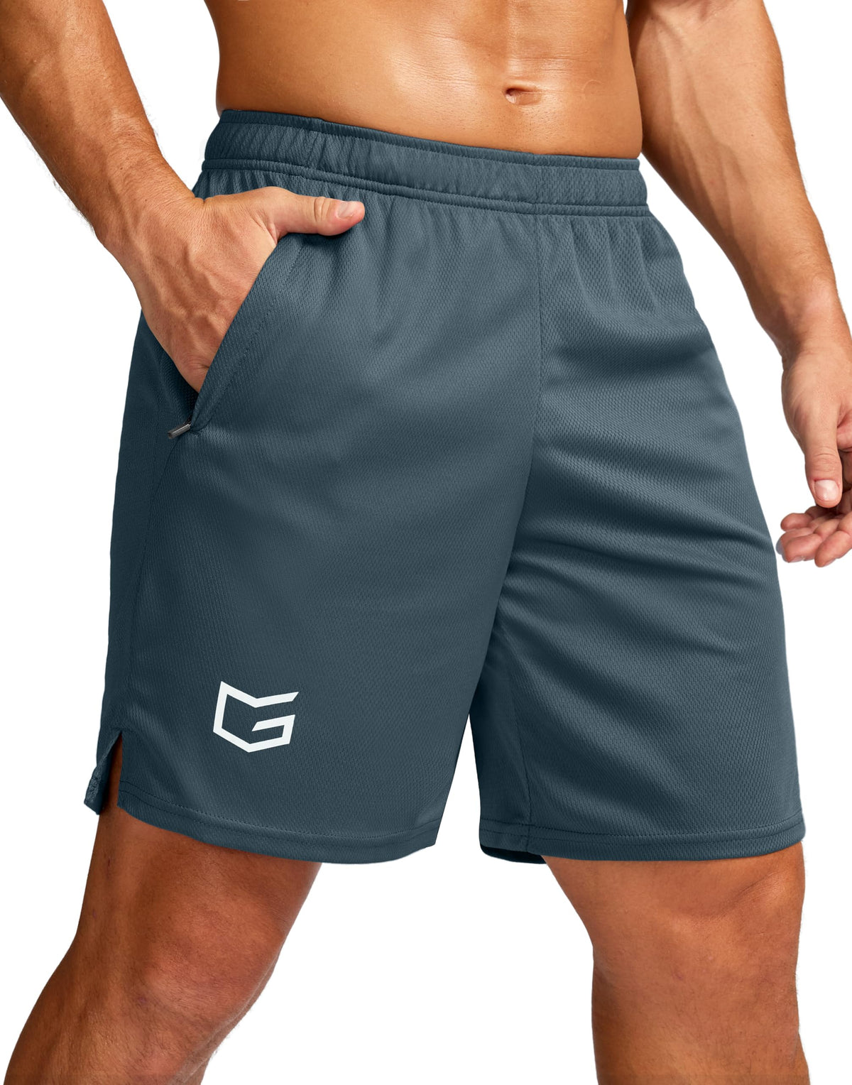 G Gradual Men's 5"/ 7"/ 9" Workout Running Shorts with Zip Pockets