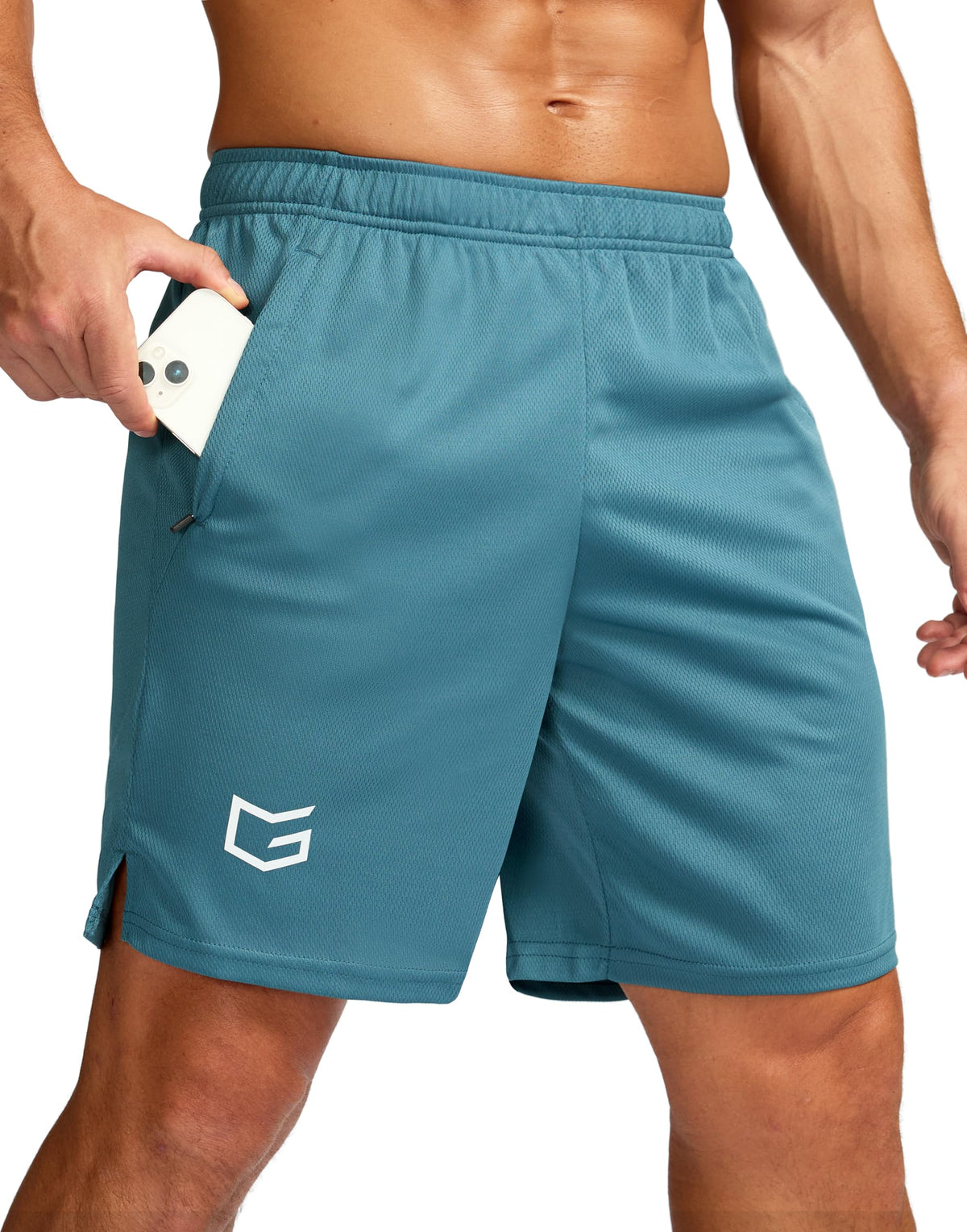G Gradual Men's 5"/ 7"/ 9" Workout Running Shorts with Zip Pockets