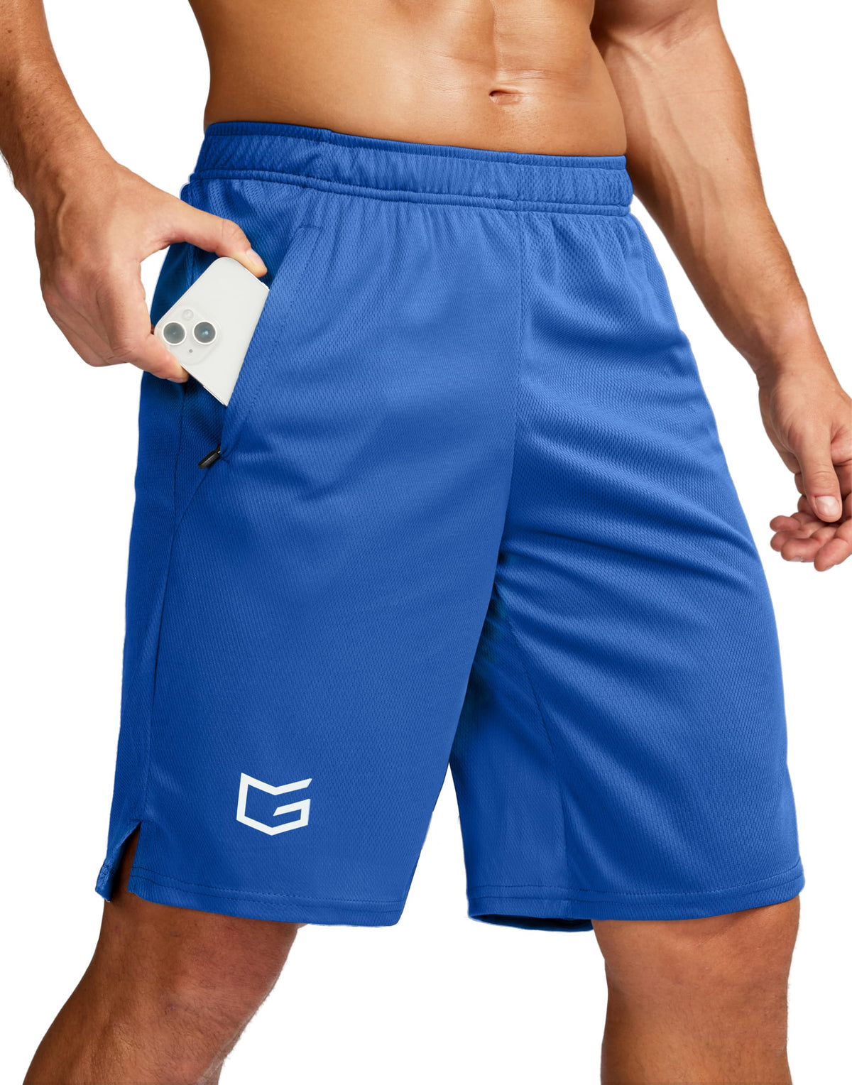 G Gradual Men's 5"/ 7"/ 9" Workout Running Shorts with Zip Pockets