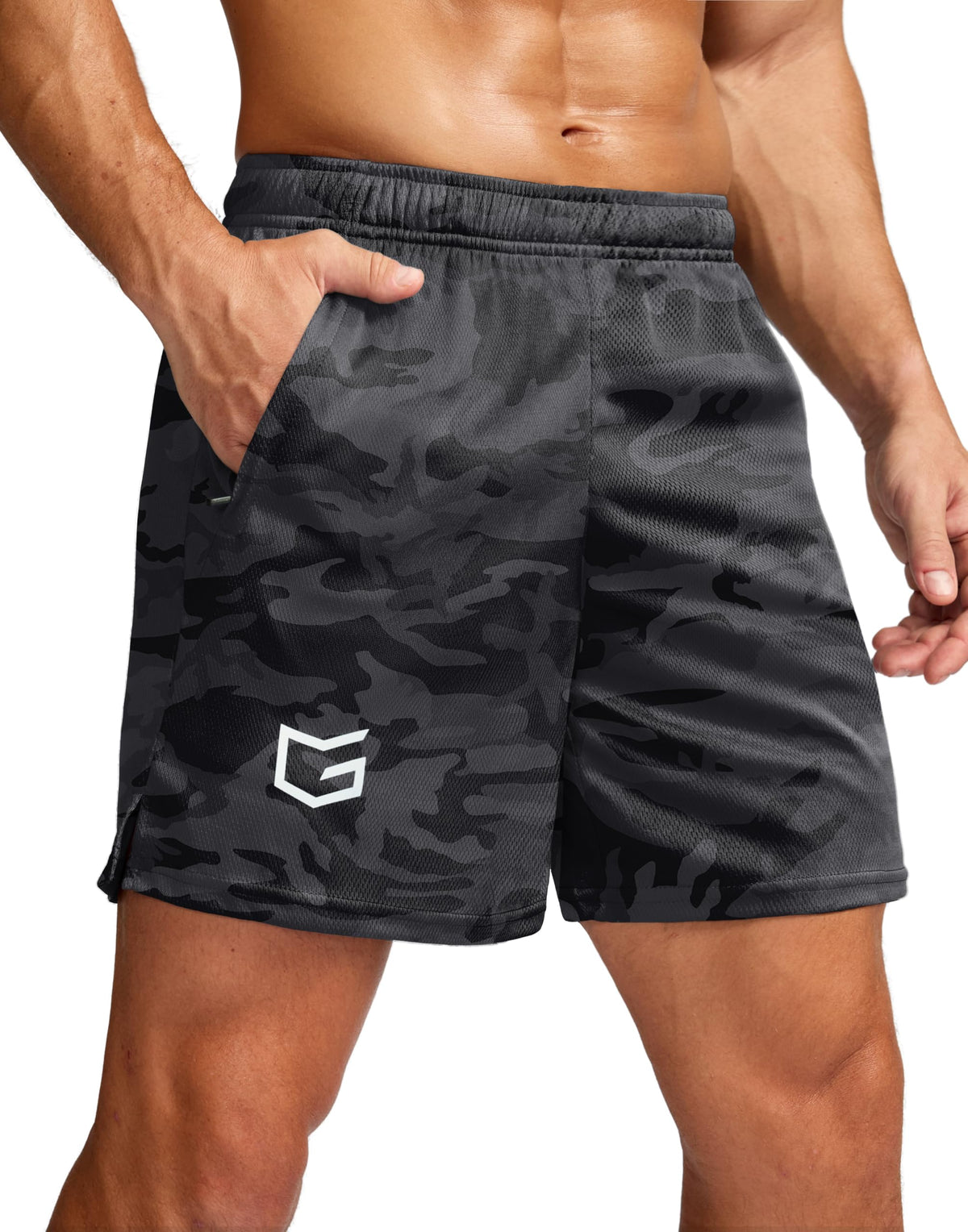 G Gradual Men's 5"/ 7"/ 9" Workout Running Shorts with Zip Pockets