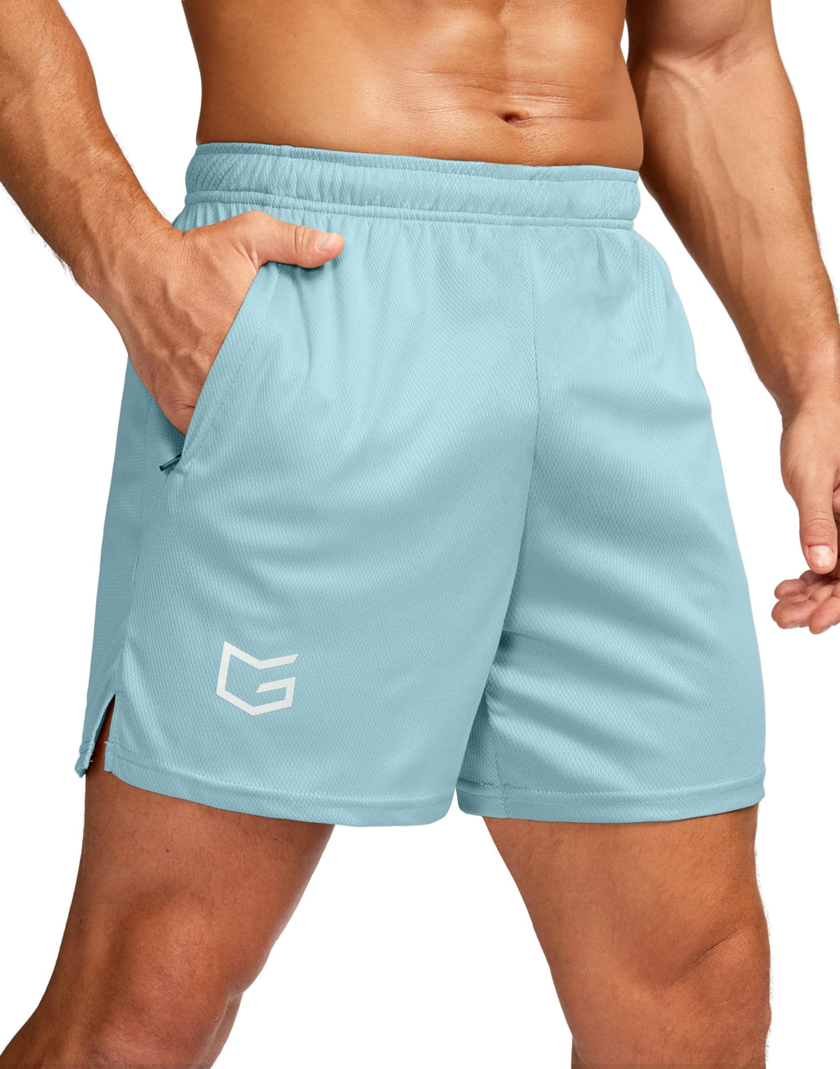 G Gradual Men's 5"/ 7"/ 9" Workout Running Shorts with Zip Pockets