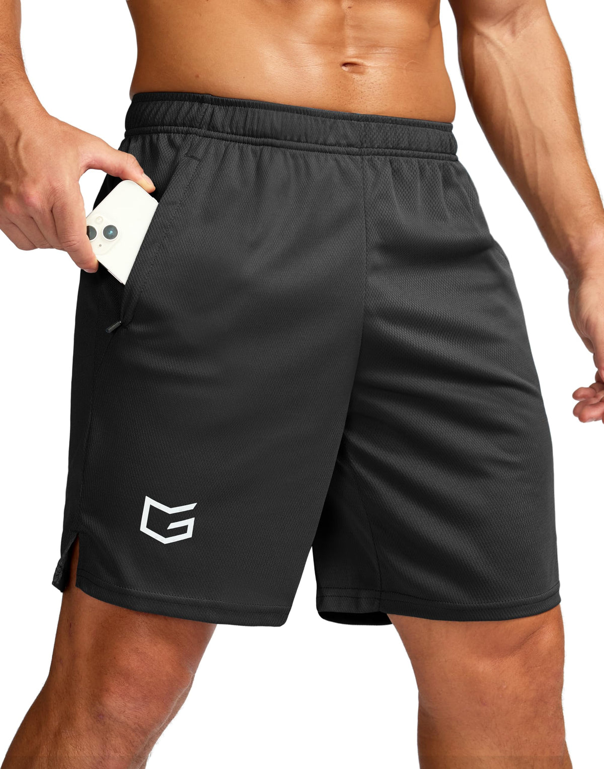G Gradual Men's 5"/ 7"/ 9" Workout Running Shorts with Zip Pockets