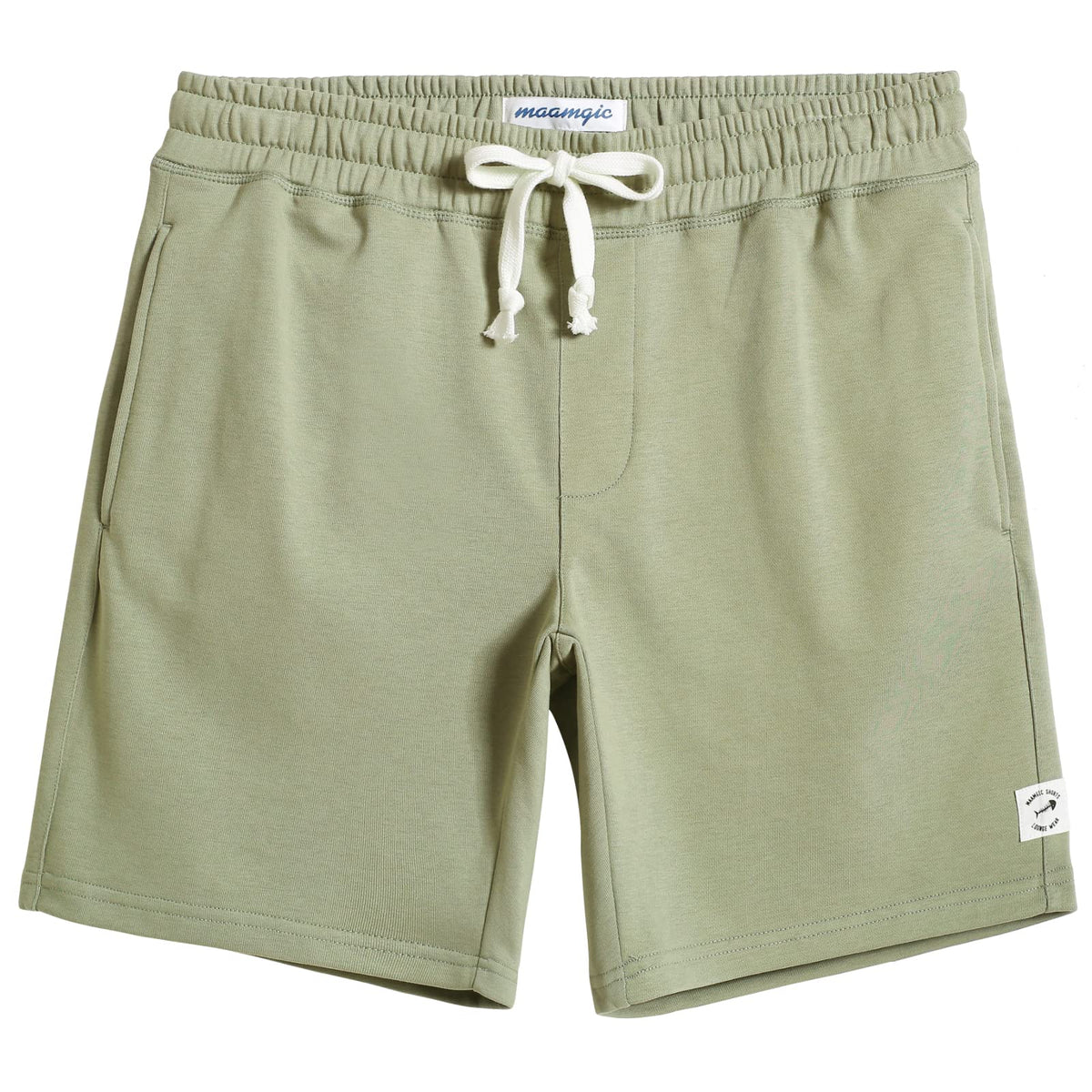 maamgic Mens Athletic Gym Shorts 5/7" Elastic Waist Casual Pajama Pocket Jogger Men Workout Short Pants