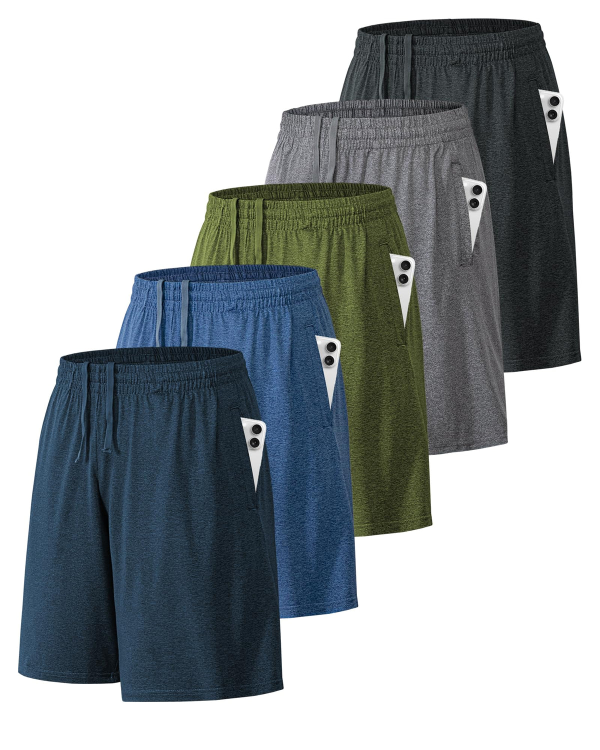 BALENNZ Mens Athletic Shorts with Pockets Quick Dry Workout Shorts Men