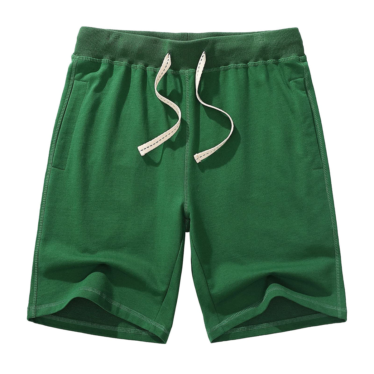 AMY COULEE Mens Casual Classic Cotton Sweat Shorts with Pockets