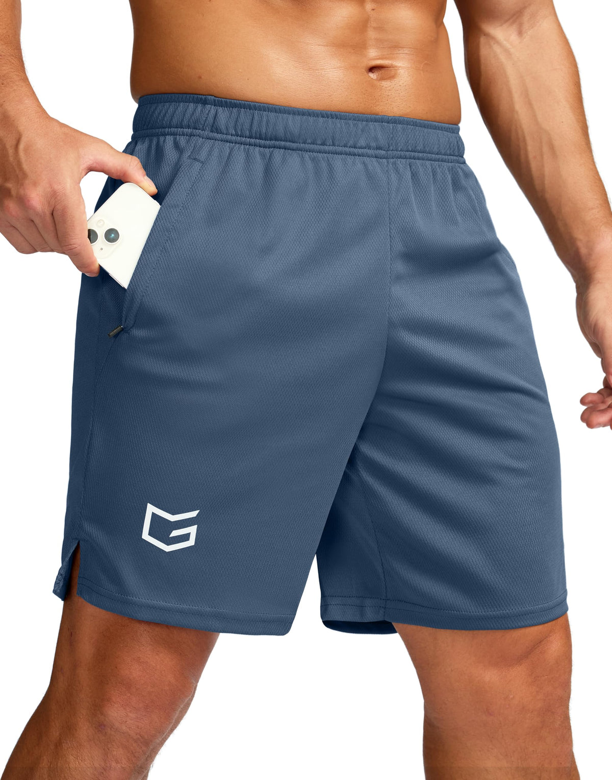 G Gradual Men's 5"/ 7"/ 9" Workout Running Shorts with Zip Pockets