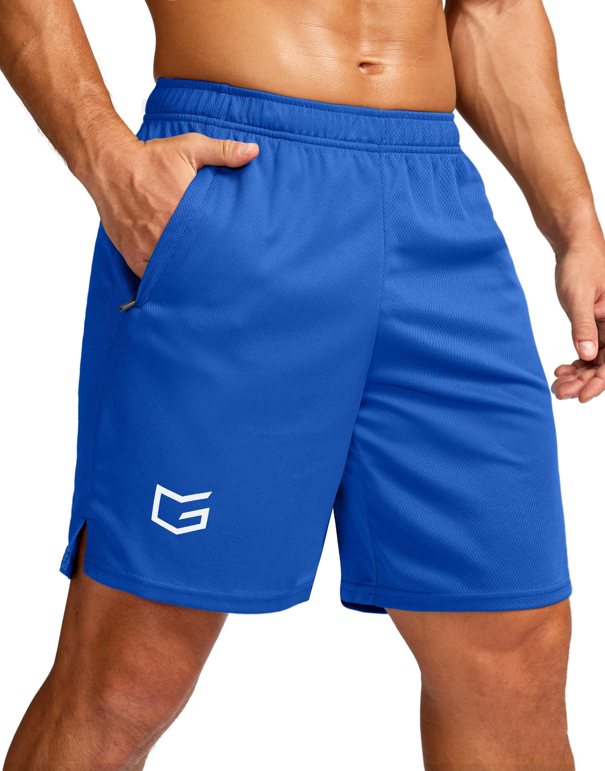 G Gradual Men's 5"/ 7"/ 9" Workout Running Shorts with Zip Pockets